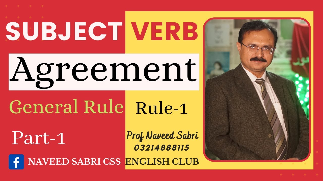 Subject Verb Agreement (Part-1) General Rule, Lecture 1.18.1 in Urdu/Hindi