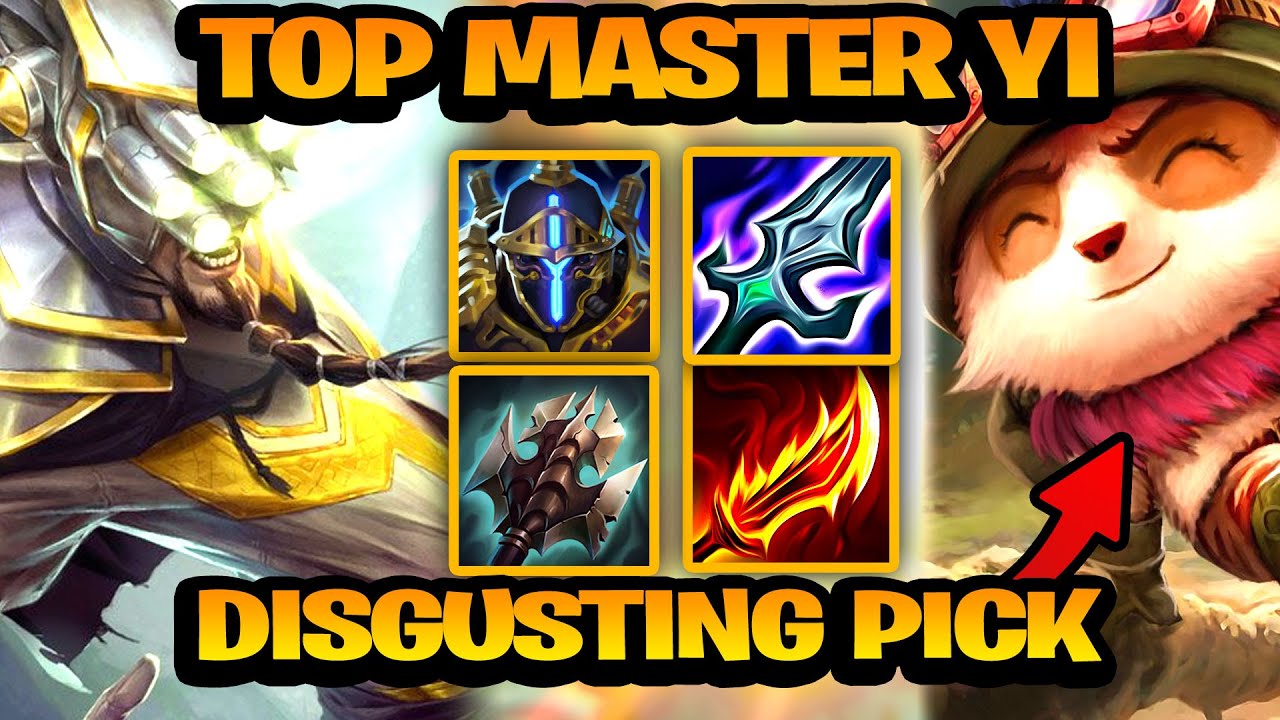 TOP MASTER YI DESTROYED THE TEEMO THROUGH PATIENCE