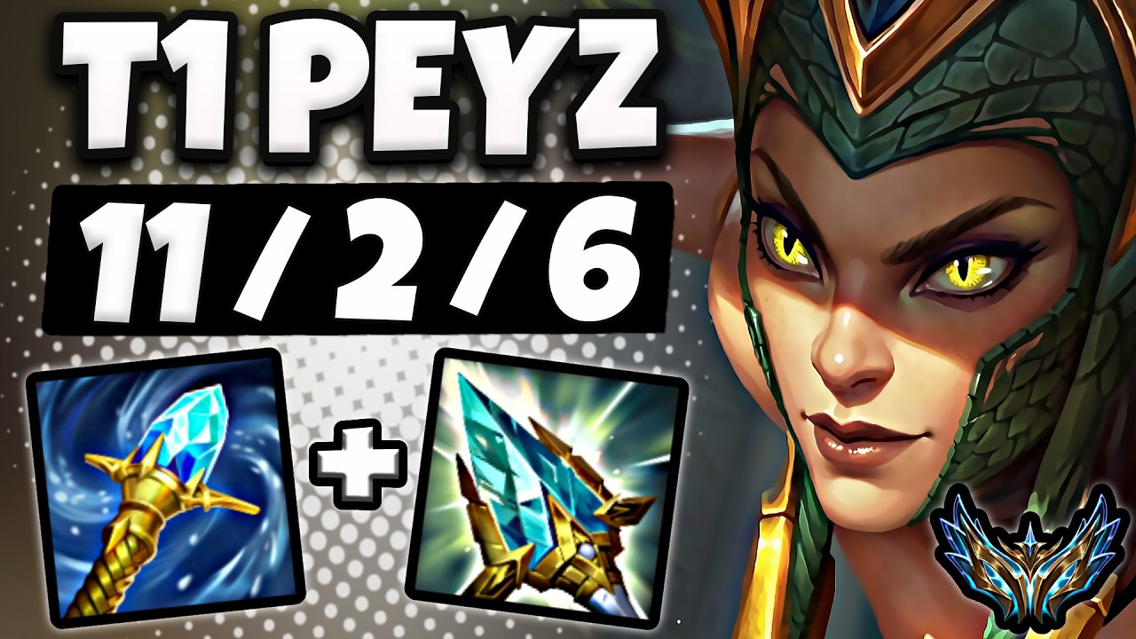 T1 Peyz Cassiopeia vs Yunara [ ADC ] Korea Challenger 2487 LP | Patch 26.17