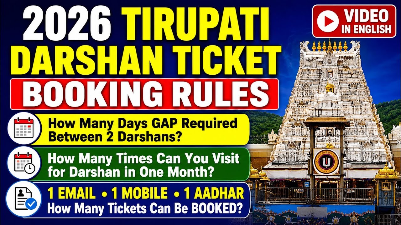 How Many Times One Can Visit Tirupati in a Month?  Time Gap Between Two Tirupati Darshan Tickets