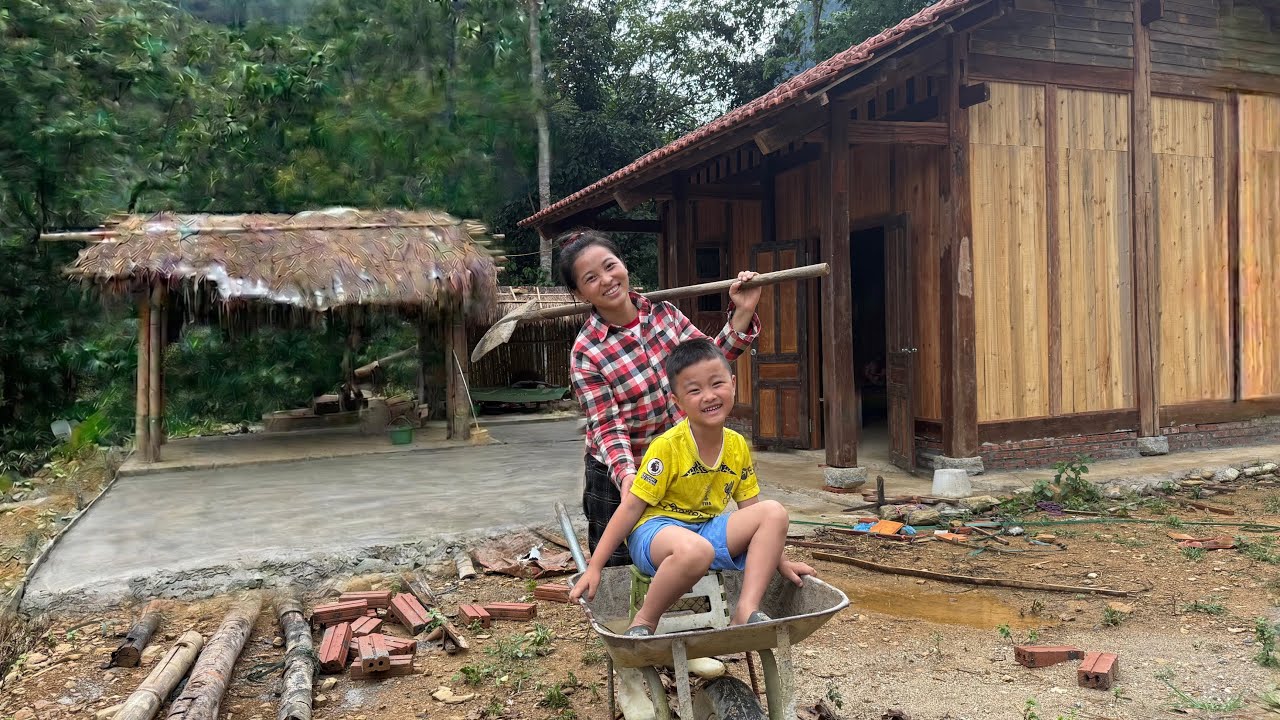 The dream house is 100% complete &ndash; the single mother begins building her dream kitchen, pouring..