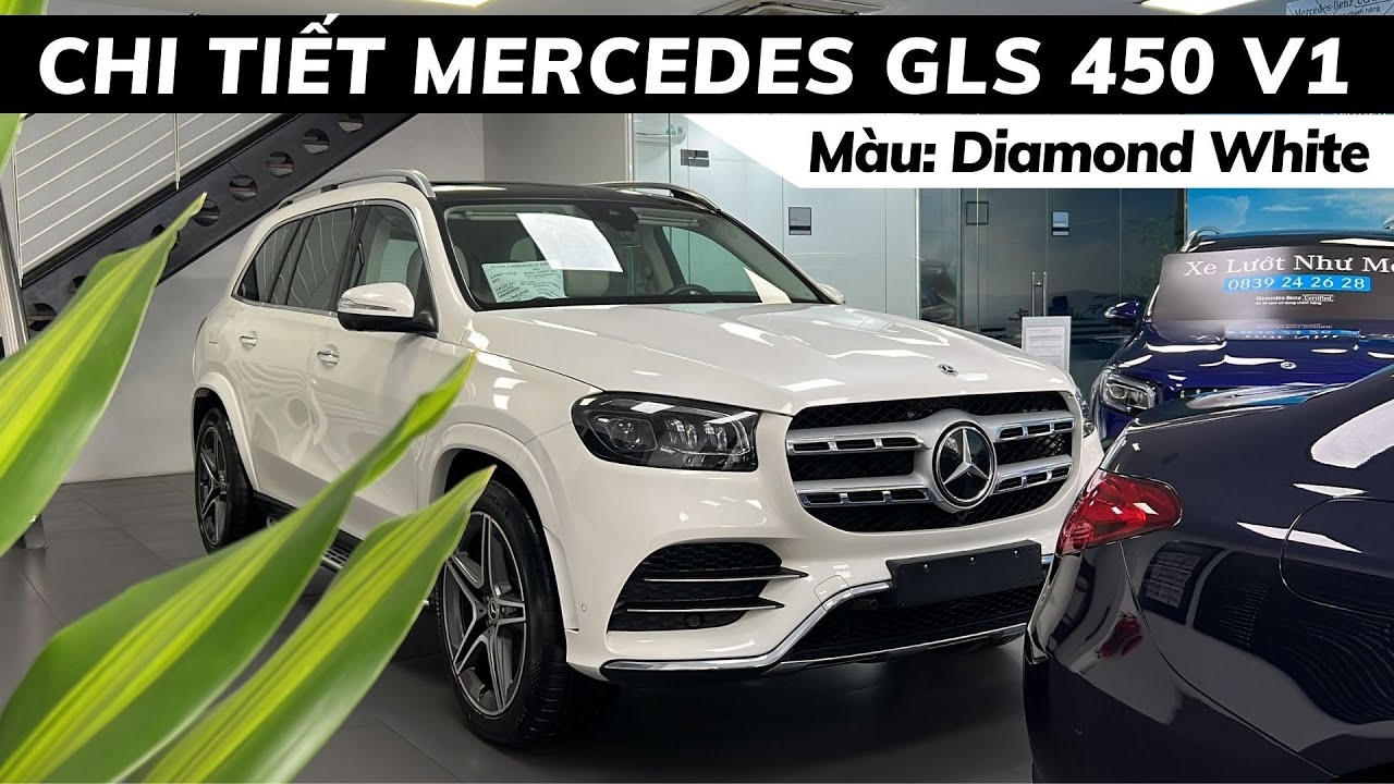 Chi tiết Mercedes GLS 450 V1 màu Diamond White / GLS 2023