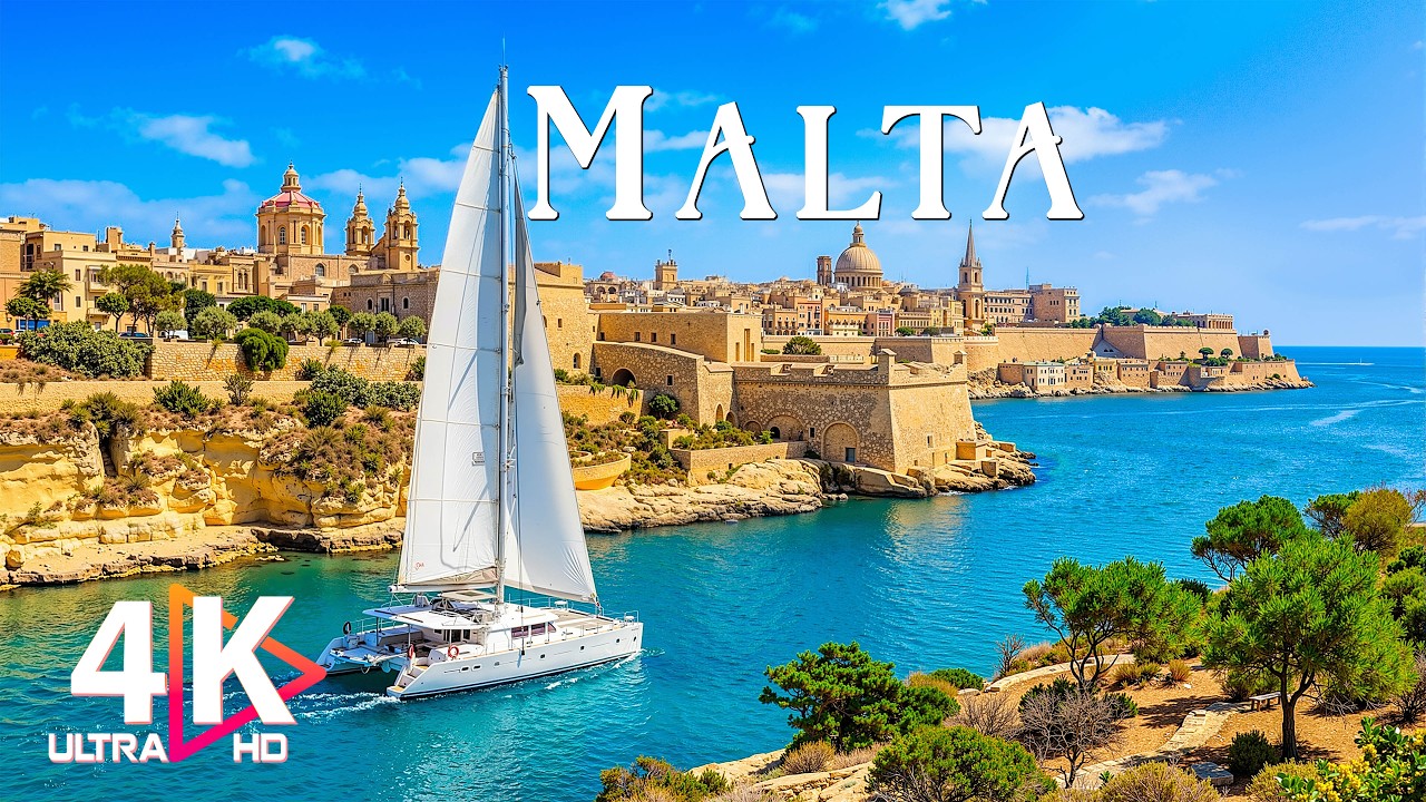 Malta 4K | Sunlit Mediterranean Paradise – Turquoise Coves & Timeless Stone Cities