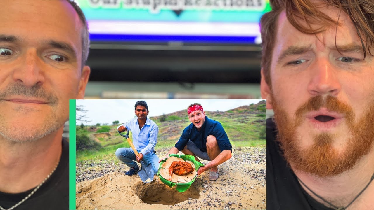 RARE Indian Desert Food REACTION!!! Cooking Underground Rajasthani Style! (Khad Lamb)