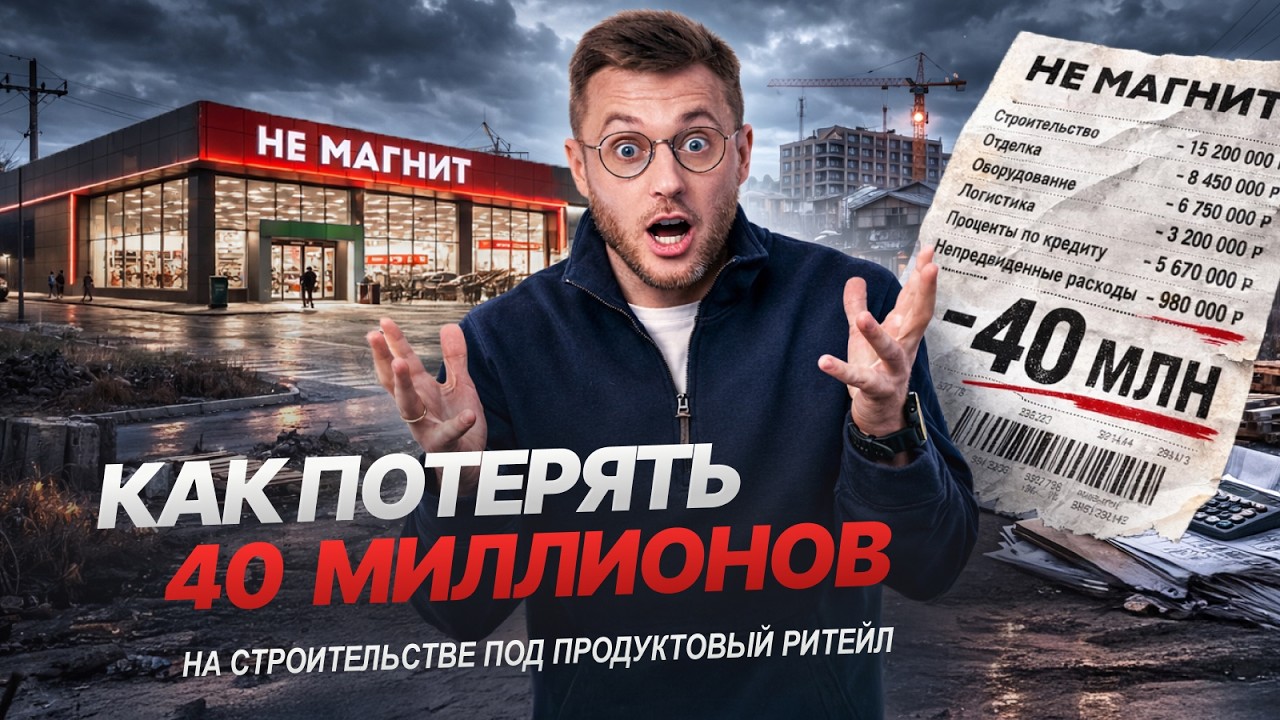 Как потерять 40 миллионов рублей на строительстве под продуктовый ритейл