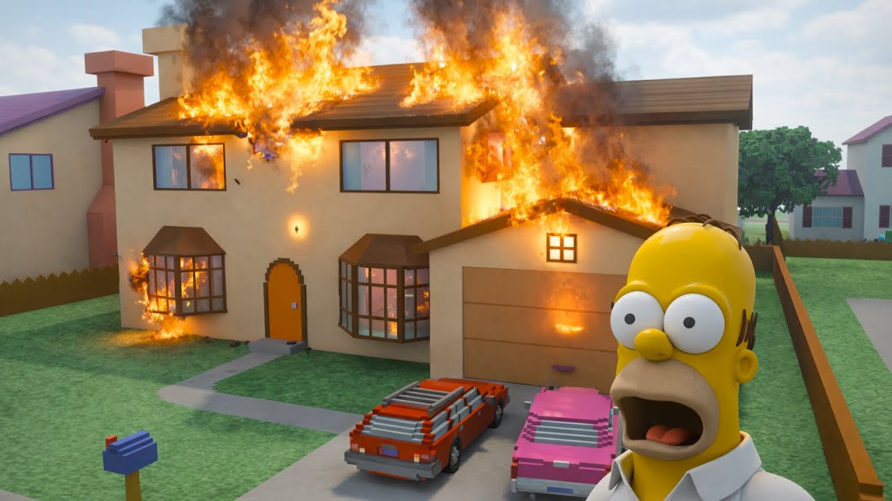 I BURNED HOMER SIMPSON’S HOUSE 😱🔥| Teardown