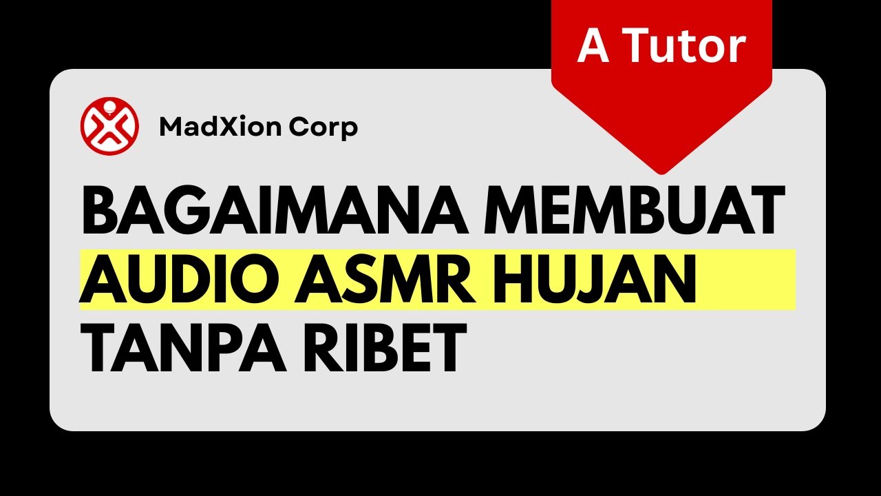 Bagaimana Membuat Audio ASMR Hujan Tanpa Ribet