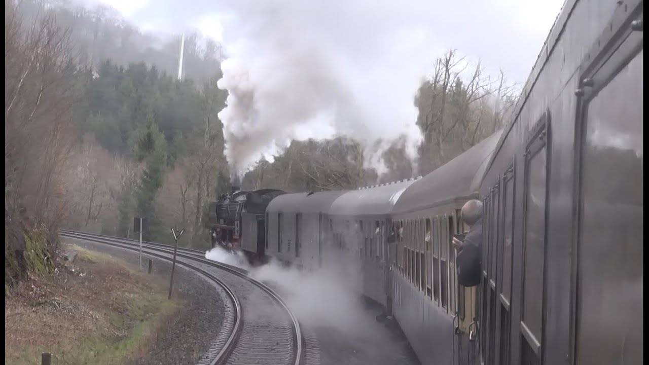 Mit 01 150 über die Rampe Olsberg - Brilon Wald (HD)