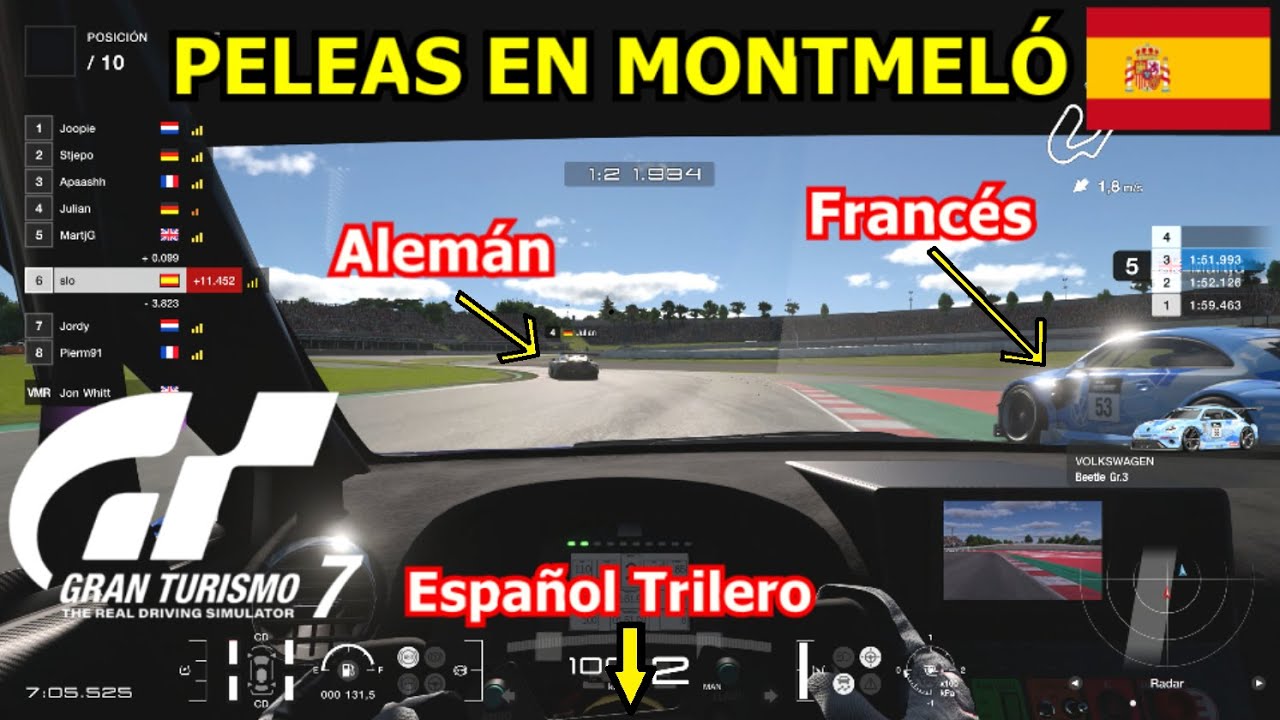 GRAN TURISMO 7 (PS5) - Un alemán, un francés y un español en la GT3 DE MONTMELÓ || Gameplay Español