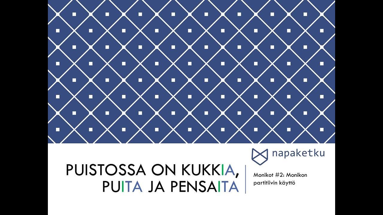 Monikot #2: Monikon partitiivin käyttö