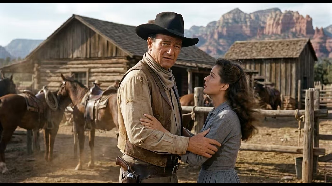 John Wayne | Classic Western Romance Movie | A Kind Woman Changes a Ruthless Gunman | Full Movie