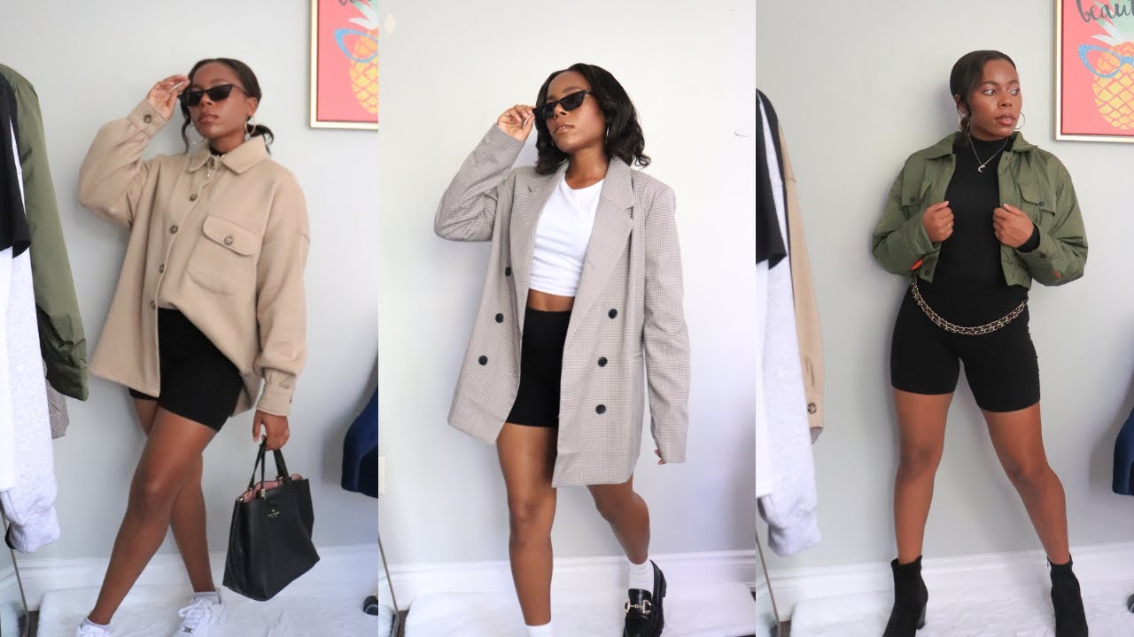 HOW TO STYLE BIKER SHORTS | SUMMER TO FALL BIKER SHORT OUTFITS | Jaay Natasha