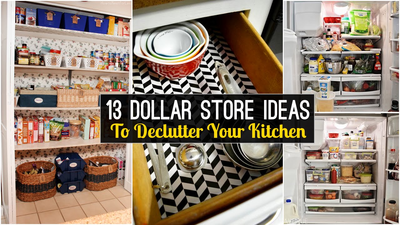 13 Declutter Kitchen ideas from dollar store