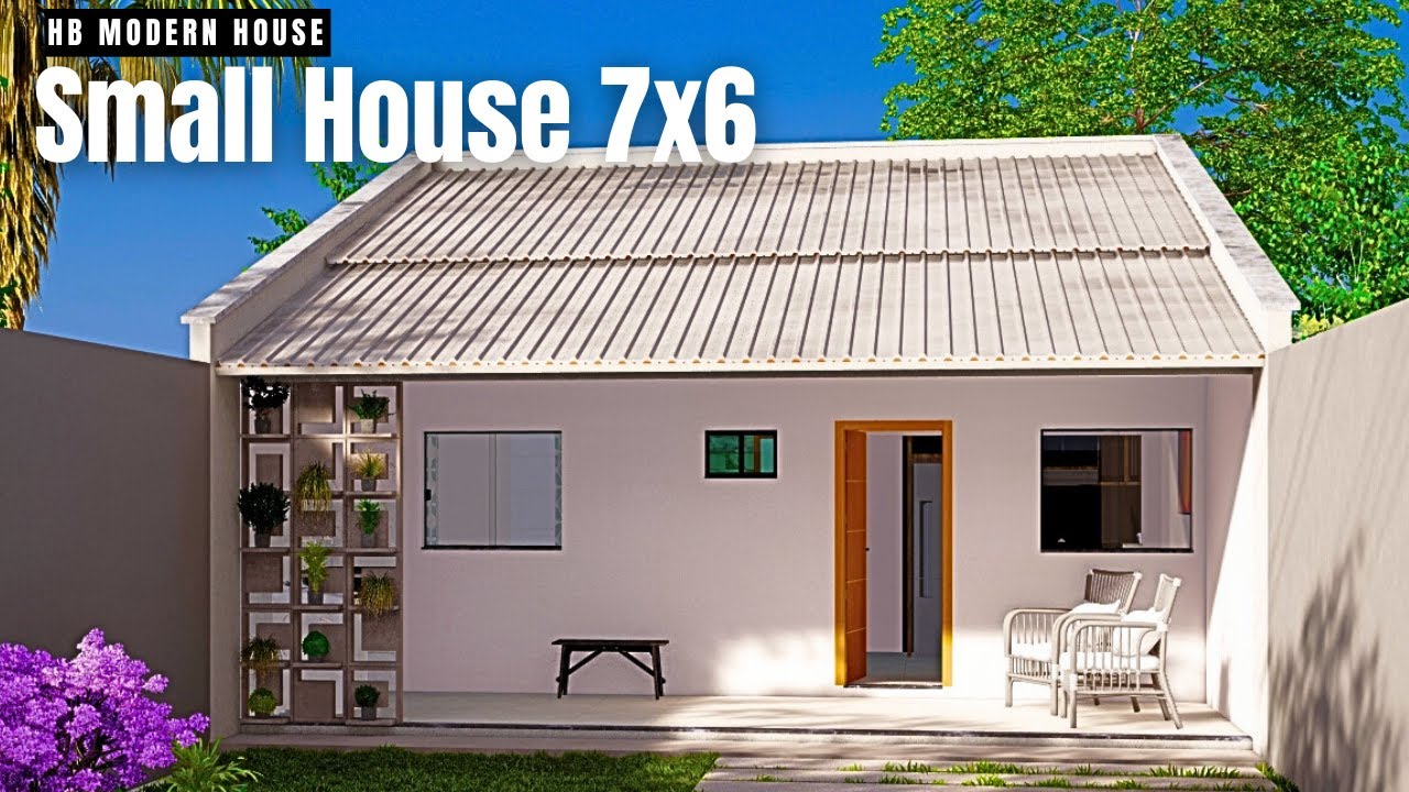 7x6 |  Mini House With One Bedroom | Tiny House