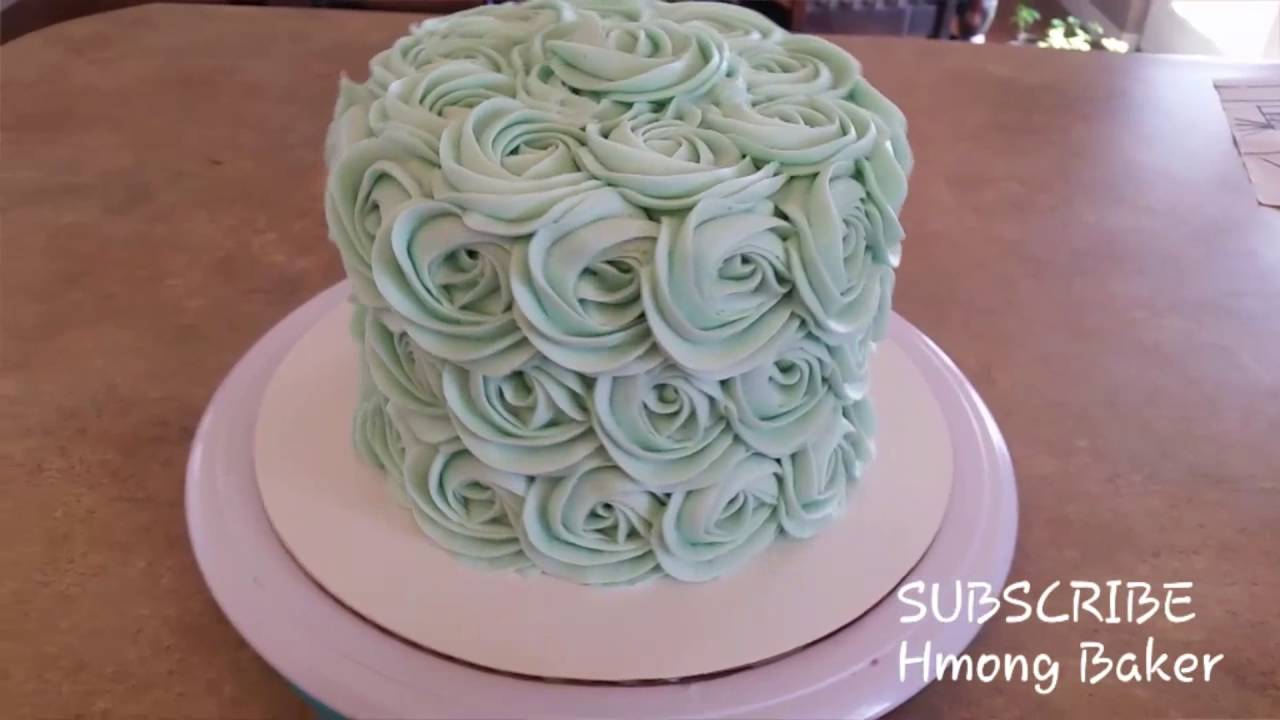 Rosette Cake. Baby Shower cake.