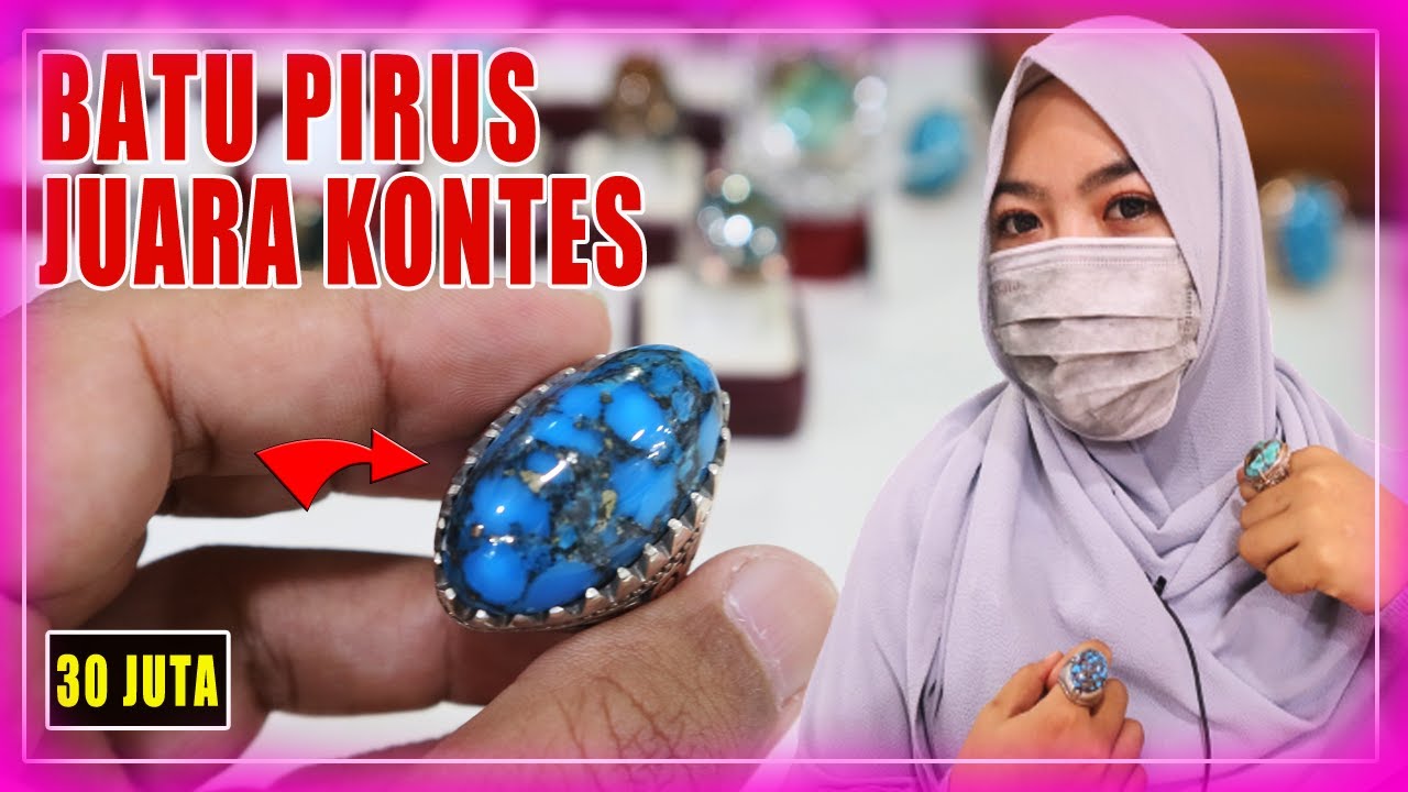 BATU PIRUS TURQUOISE SOSOK KUNTILANAK PERSIA PIRUS BADAR | JAKARTA GEMSTONES MARKET (INDONESIA)