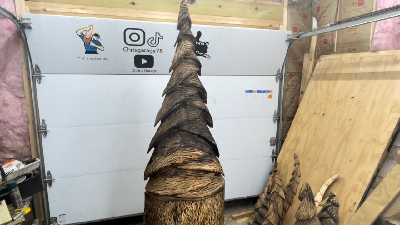 Chainsaw Carved Christmas Tree Texturing - For Beginners