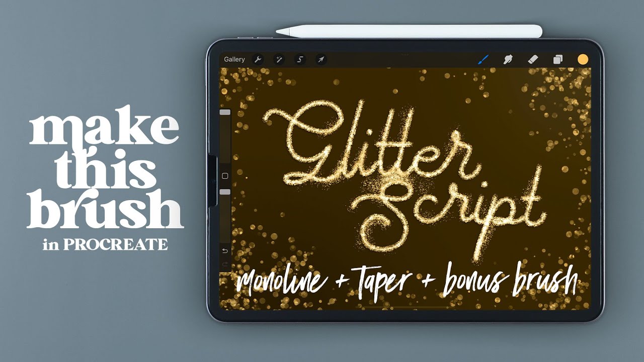 Create Glitter Script Brush in PROCREATE