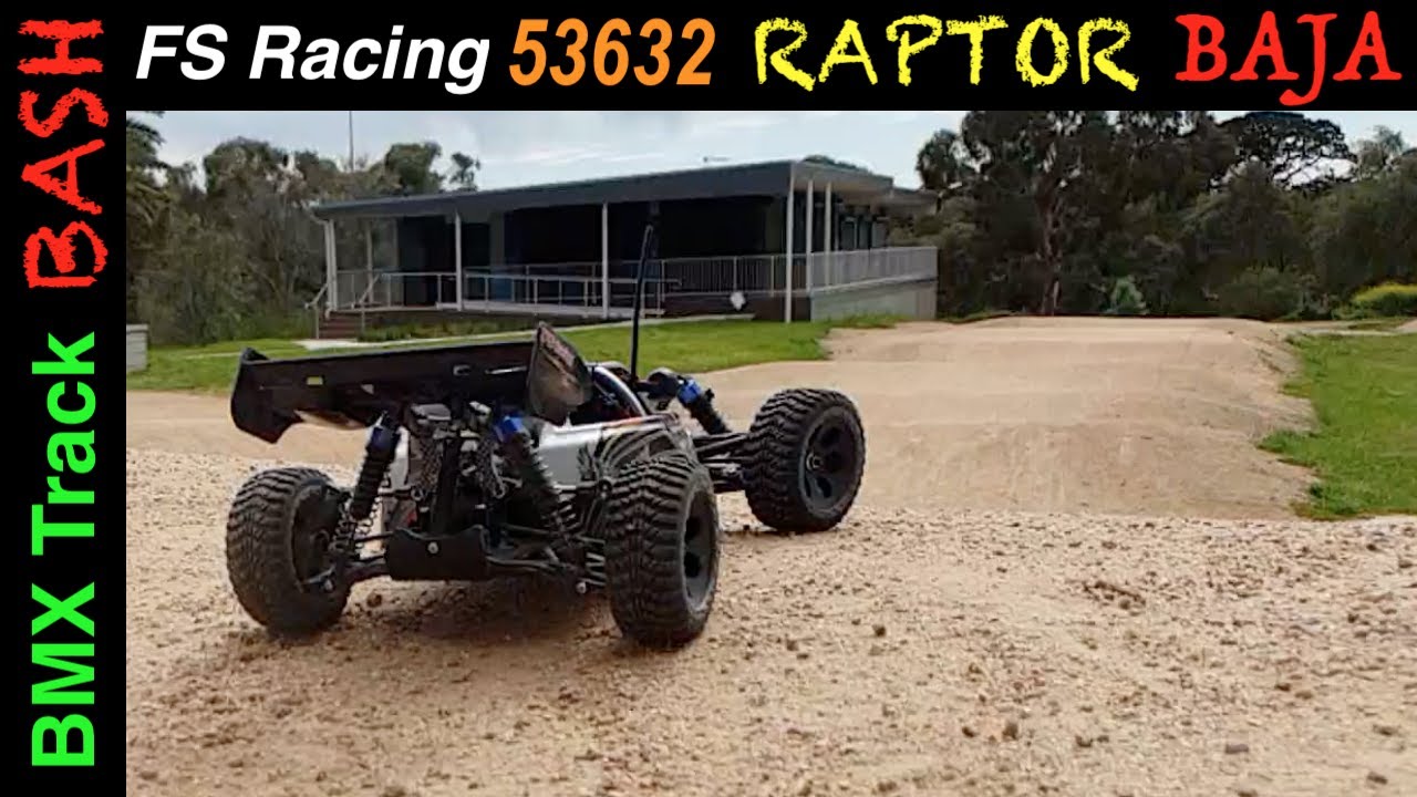 RC Bash at the BMX track | FS Racing 53632 Brushless 4WD 1/10 scale RC Baja Buggy