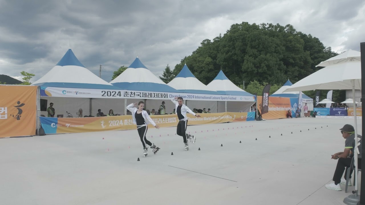 Carlos Nelson & Alexandra Muntean Pair Classic Slalom Chuncheon World Inline Freestyle Cup 2024