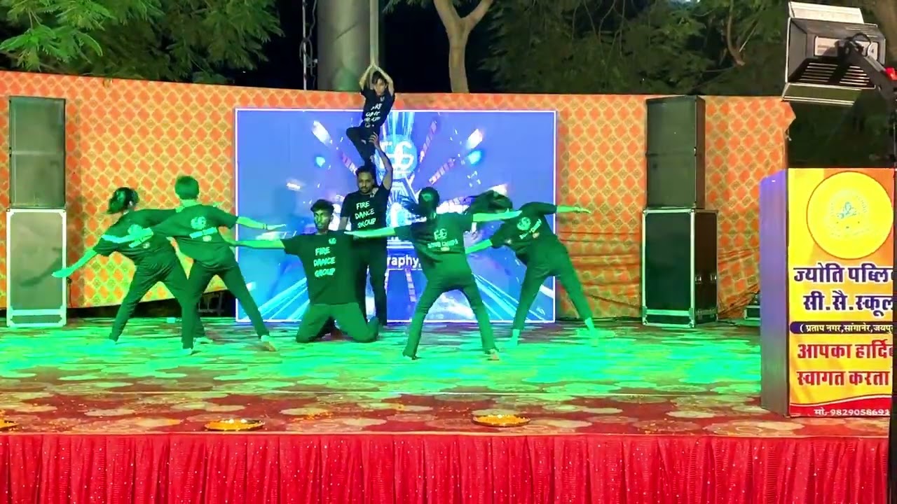 Jai Ho Group Dance Performance || Fire Dance group