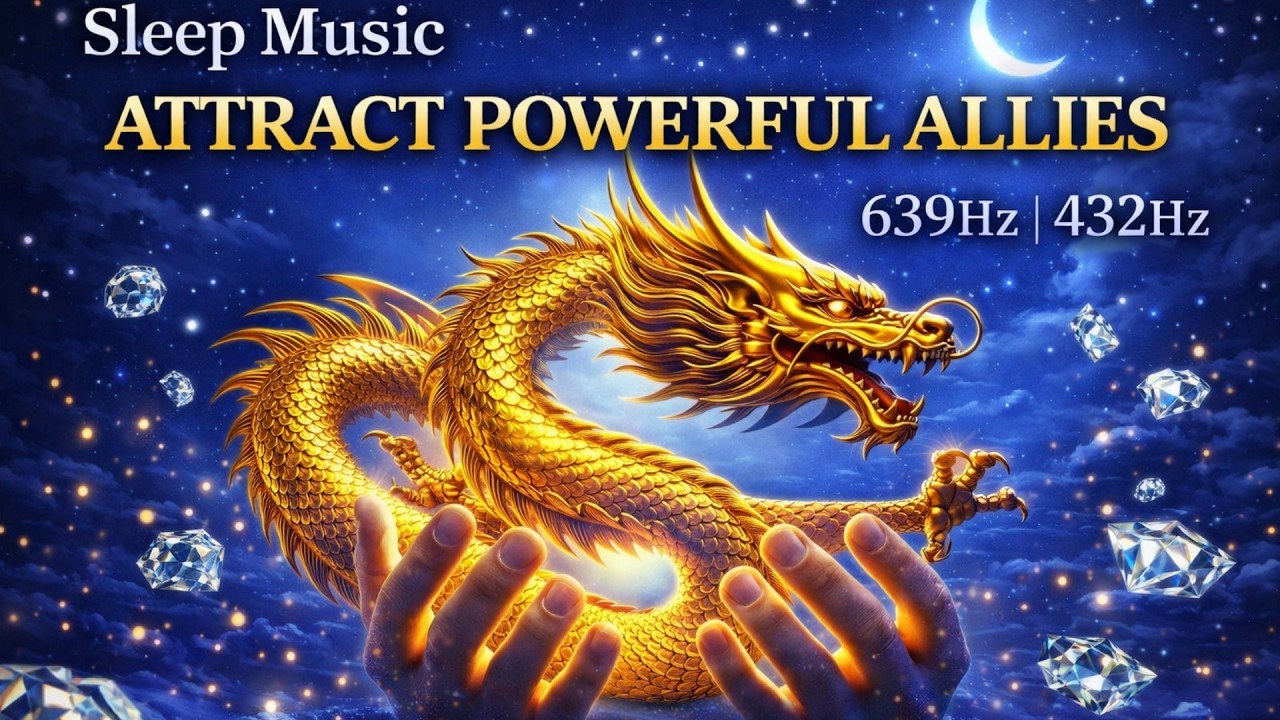 Sleep Music for Powerful Allies & Wealth 💎 639Hz + 432Hz Soft Felt Piano | Attraction Space