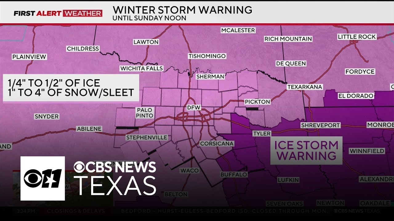 Ice, sleet and snow blanket North Texas as dangerous cold tightens grip