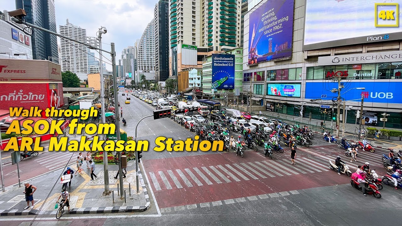 Walk through ASOK from ARL Makkasan station