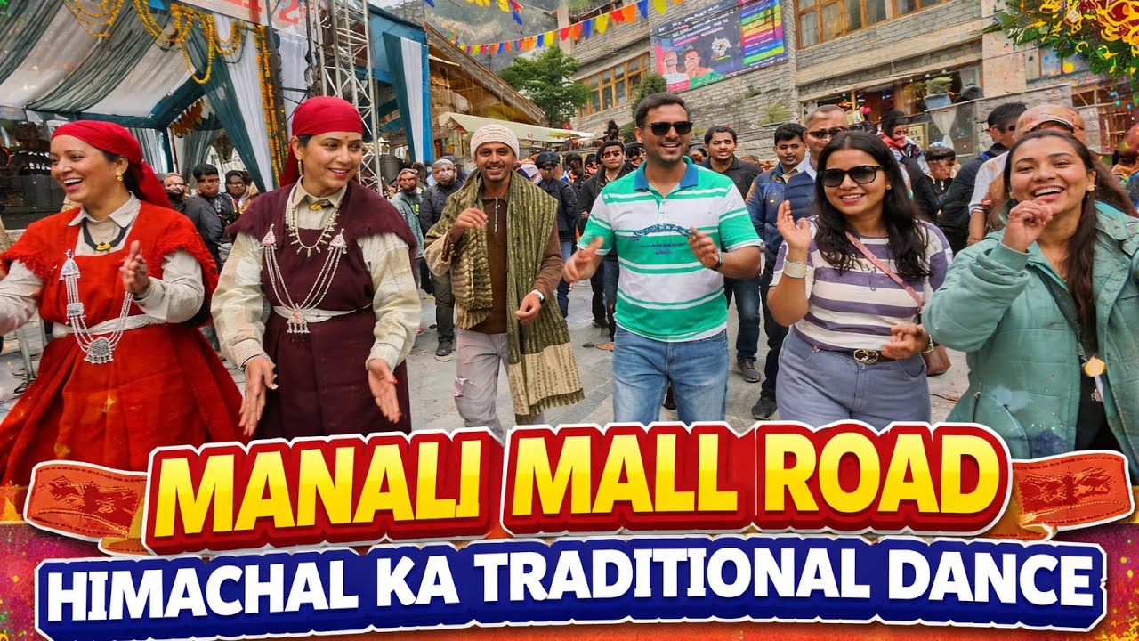 Manali Mall Road & Winter Carnival 2026 | Full Masti & Culture Vibes 🎉#manali #culture #himachal 