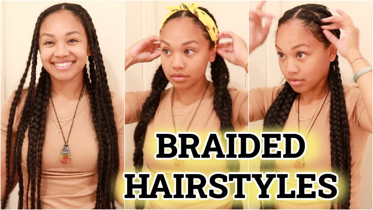How I Style My Braids Before Wash Day + How I Maintain My Braids Overnight | Lovvesammay
