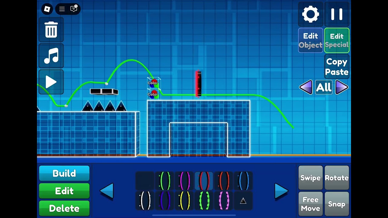 Creating a new level in Poly Dash - Part 1 - Making the level + with color triggers!