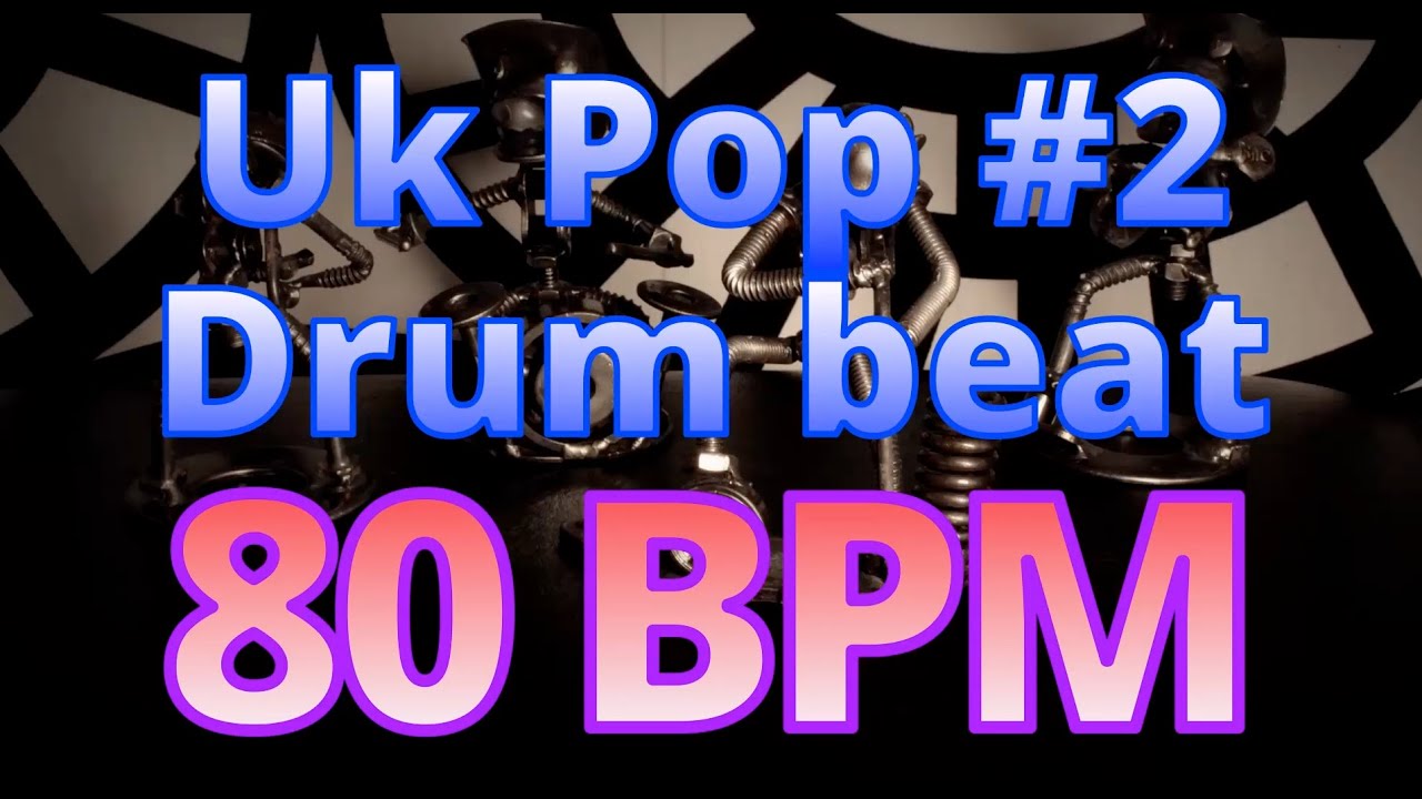 80 BPM - Uk Pop #2 - Beatles - Rolling Stones - Police -  4/4 #DrumBeat - #DrumTrack -🥁🎸🎹🤘