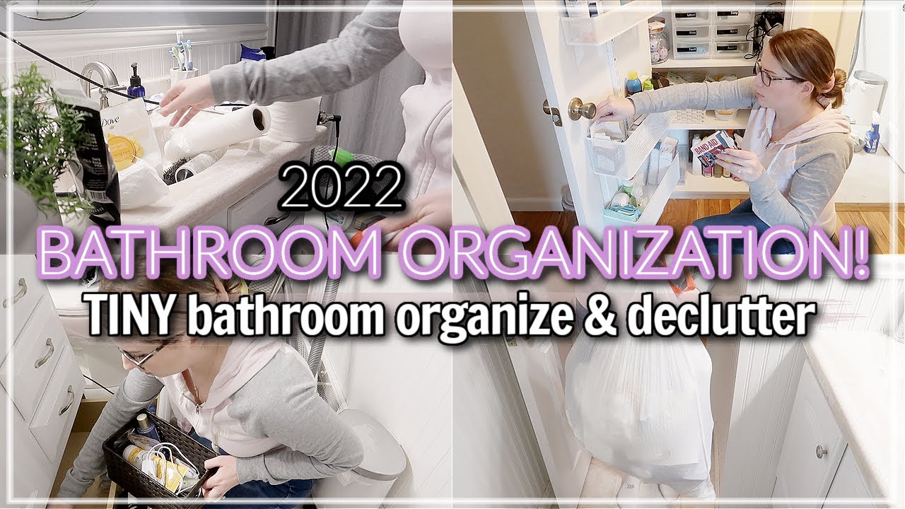 SMALL BATHROOM EXTREME DECLUTTER & ORGANIZE WITH ME 2022 /  KONMARI CLEAN DECLUTTERING & ORGANIZING