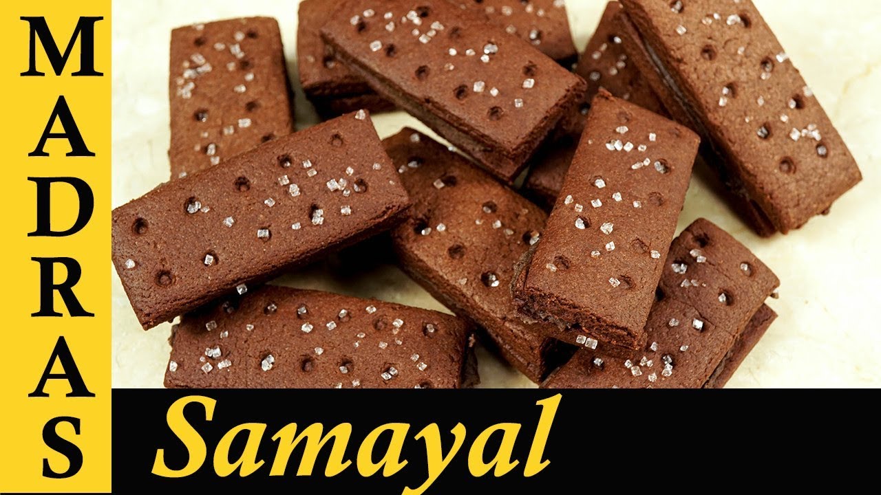 Bourbon Biscuit Recipe in Tamil | Chocolate Cream Biscuit Recipe in Tamil | Chocolate Biscuit Recipe