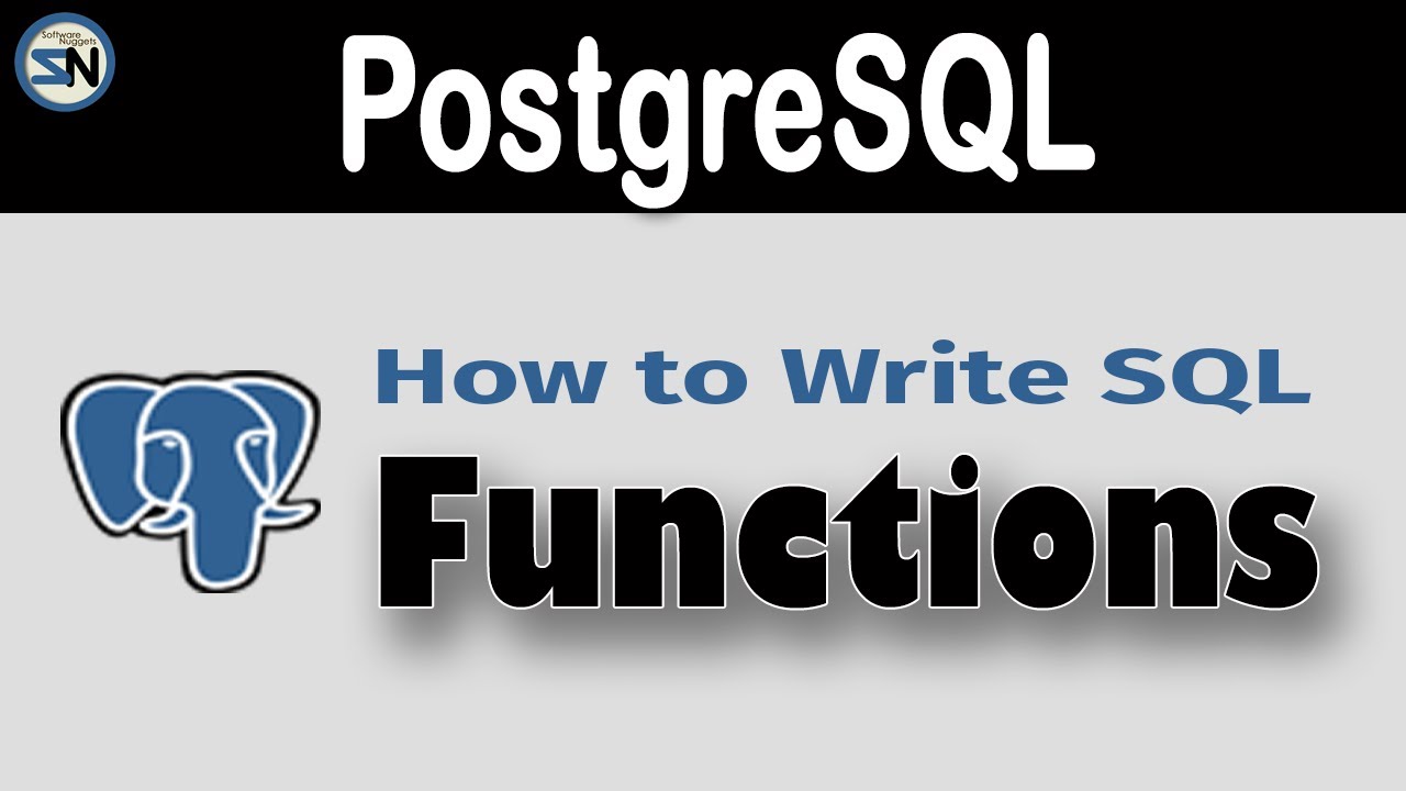 Как писать функции SQL в PostgreSQL
