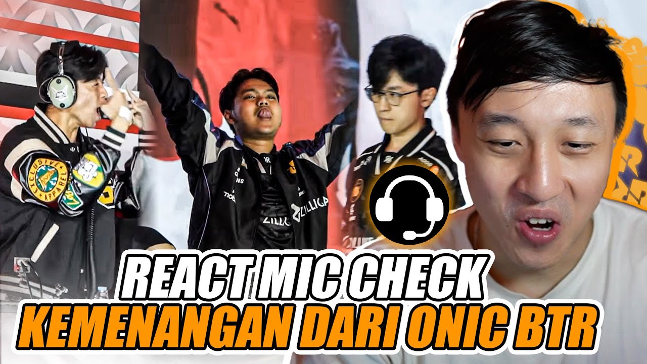 KEMENANGAN DARI ONIC BTR! REACTION MIC CHECK RRQ WEEK 6!