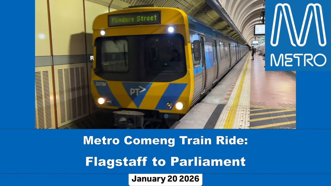 Metro Comeng Train Ride: Flagstaff to Parliament (Full Trip)