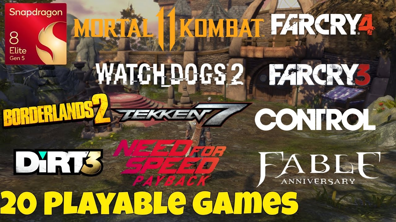 20 Playable Games | Snapdragon 8 Elite Gen 5 | Winlator & Gamehub