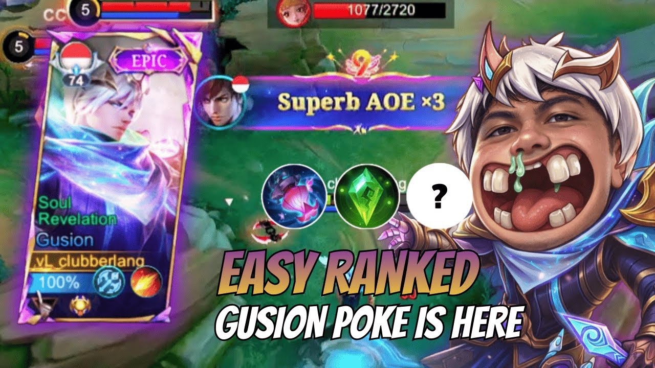 EASY RANKED MATCH BY GUSIONPOKE | GUSION GAMEPLAY | MLBB