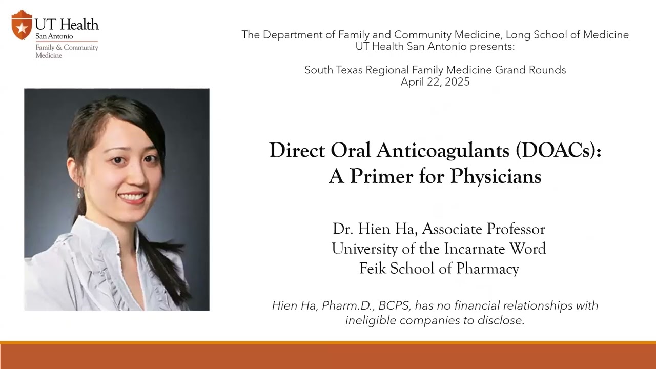TAFP: Direct Oral Anticoagulants (DOACs) - A Primer for Physicians