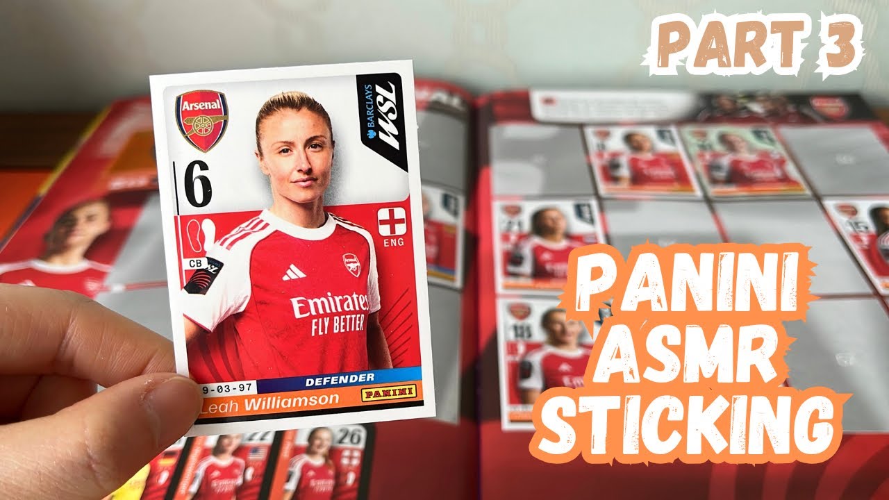 Sticking 2026 Women’s Super League stickers to relax ASMR football | Panini WSL stickers part three 