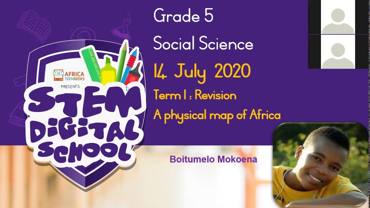 Grade 5 - Social Science | 14 July 2020 | Revision a physical map of Africa