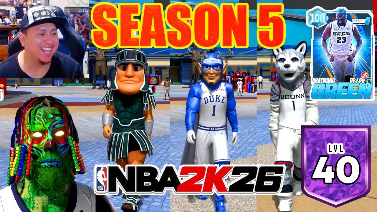 Я купил 40-й уровень, 5-й сезон NBA 2K26, новые талисманы колледжей и награды. Честное мнение.