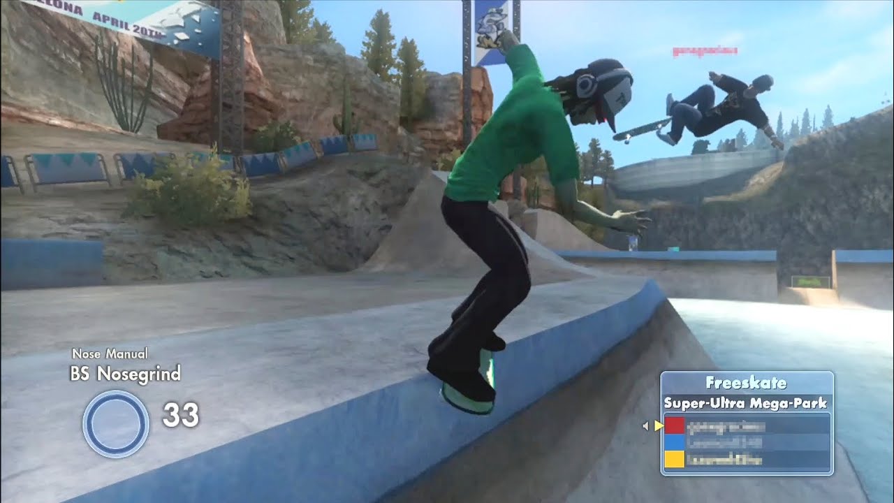 14 Mega-park Mini-ramp Transition Clips ( skate3 )