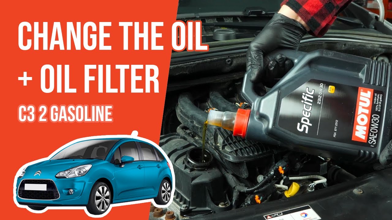 Change the oil and the oil filter Citroën C3 mk2 1.2 VTi 🛢