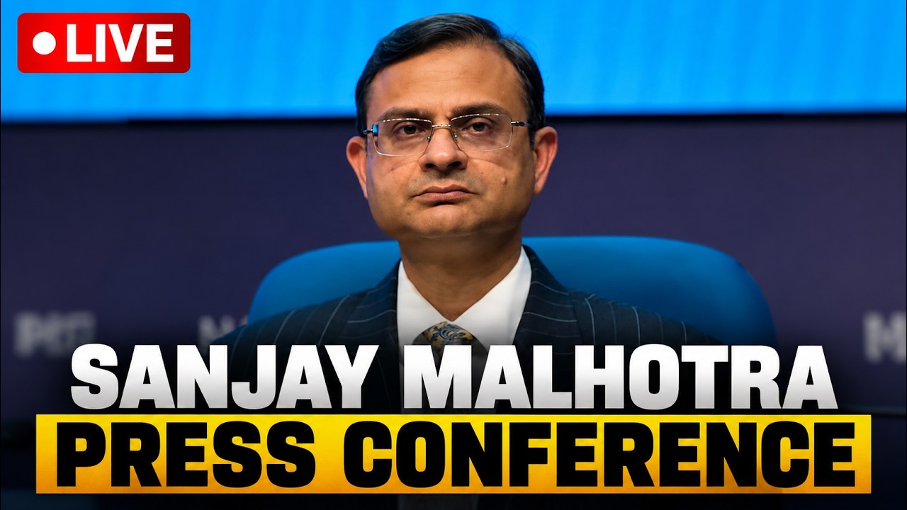 Sanjay Malhotra Press Conference LIVE | RBI Governor Faces Questions After  Monetary Policy Decision
