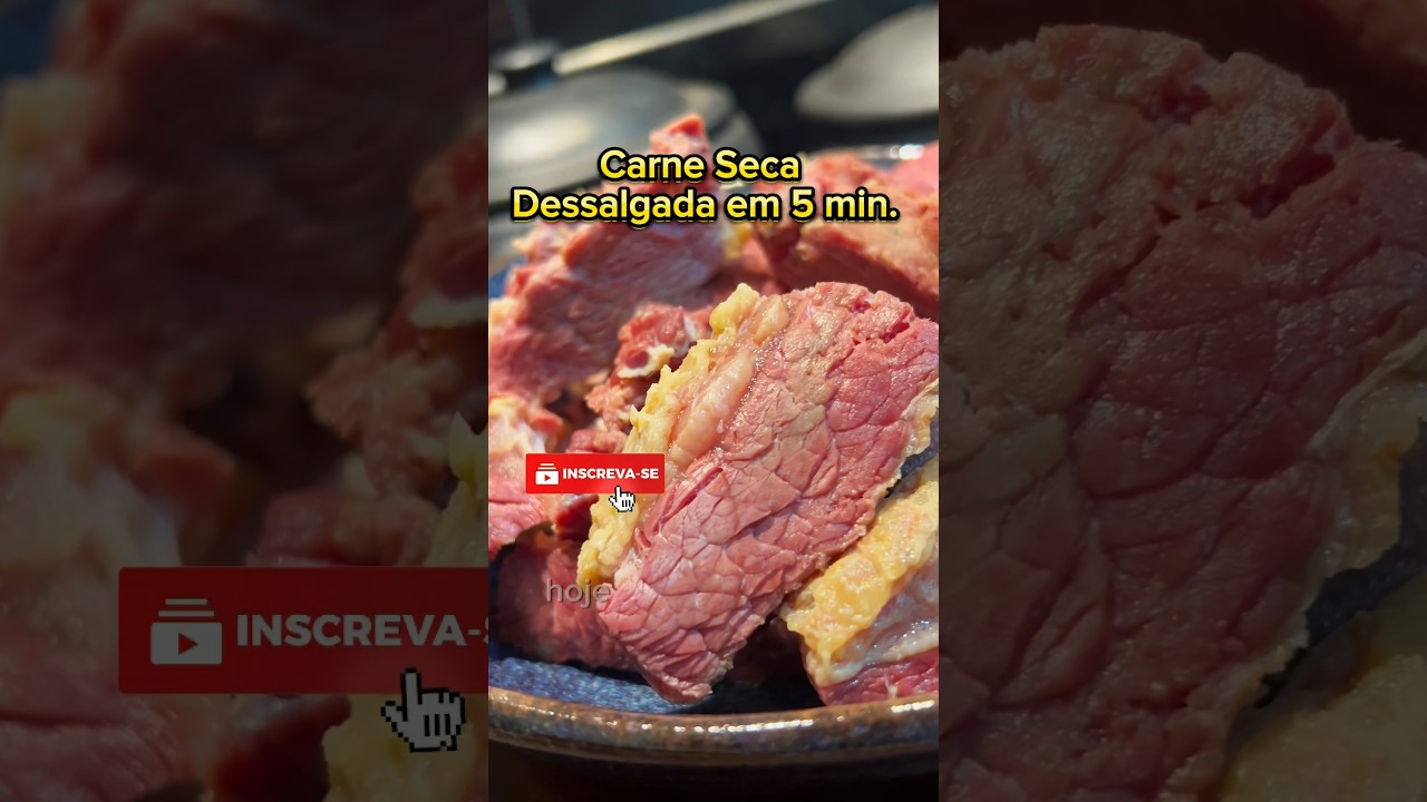 Como DESSALGAR CARNE SECA em 5 MINUTOS!!! #carneseca #carne