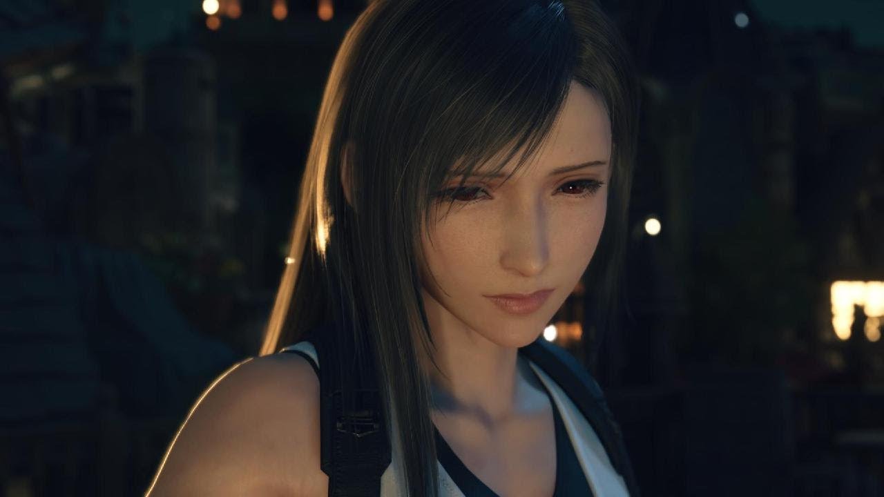FINAL FANTASY VII REBIRTH - Tifa and Cloud Kalm terrace scene