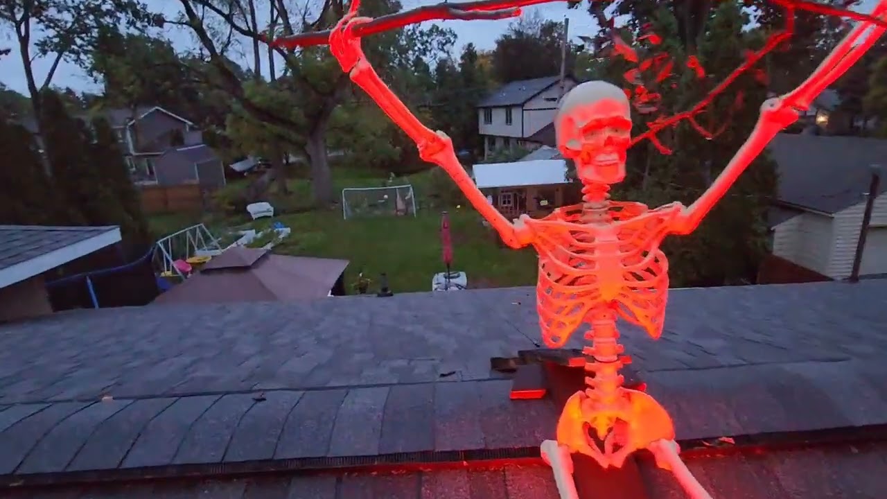 I put a skeleton on my roof