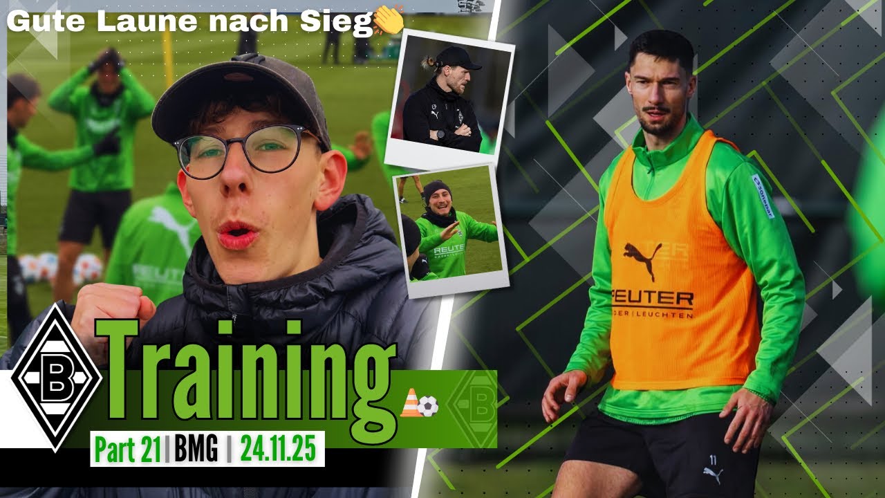 Gladbach Trainings-Vlog🔥 Beste Laune bei der Borussia nach Ausw&auml;rtssieg😮&zwj;💨⚽️